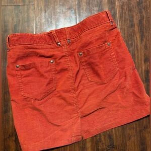 Orange Corduroy Mini Skirt Athleta